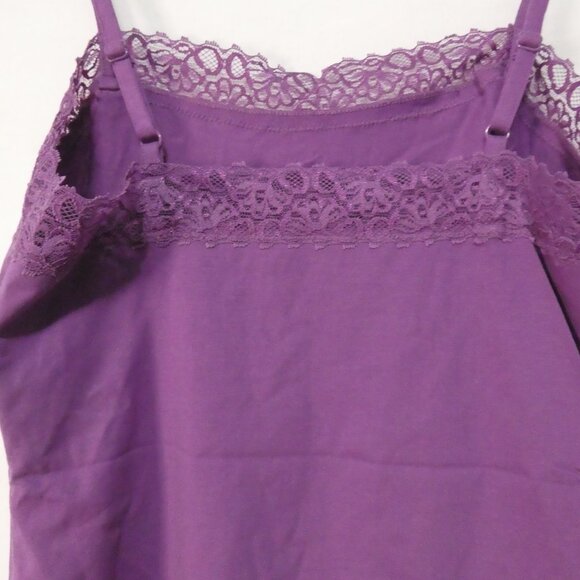 ANN TAYLOR PETITE Ann Taylor Petite SP Purple Lace Trim Cami Tank Top - NWT - Picture 11 of 15